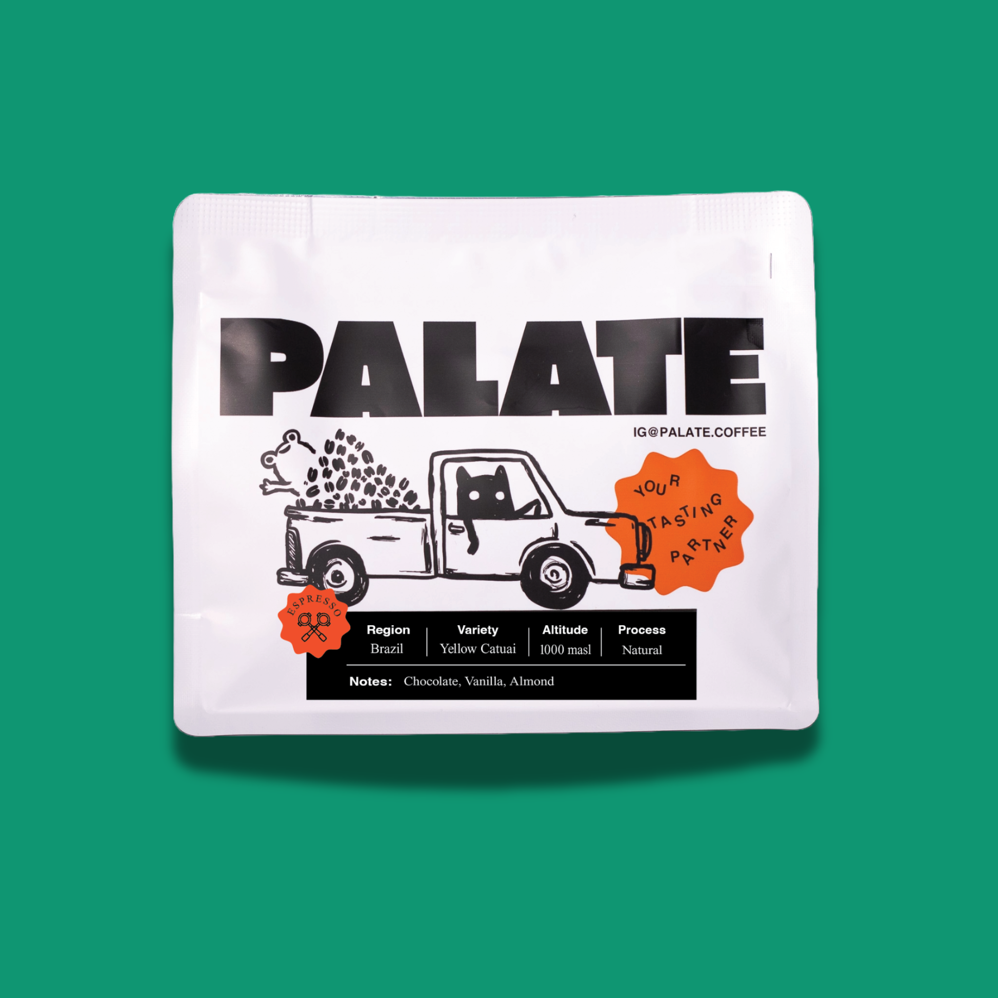Brazil Yellow Catuai Natural specialty coffee beans from Palate Coffee